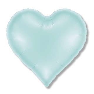 BALON FOLIOWY SERCE PASTEL BLUE SATIN 46cm BALON PASTELOWY BŁĘKITNY