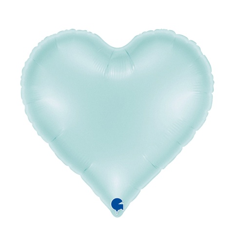 BALON FOLIOWY SERCE PASTEL BLUE SATIN 46cm BALON PASTELOWY BŁĘKITNY