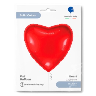 BALON FOLIOWY SERCE CZERWONE 56cm BALON CZERWONE SERCE NA WALENTYNKI