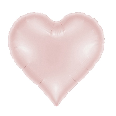 BALON FOLIOWY SERCE PASTEL PINK SATIN 46cm BALON PASTELOWY JASNY RÓŻ