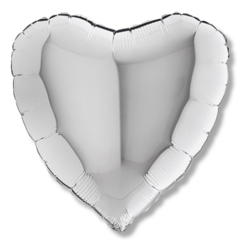 balon srebrne serce