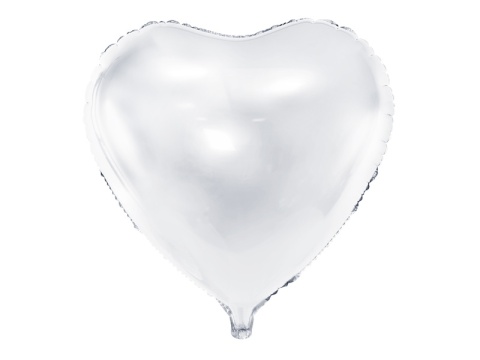 BALON FOLIOWY BIAŁE SERCE 60cm ŚLUB CHRZCINY KOMUNIA