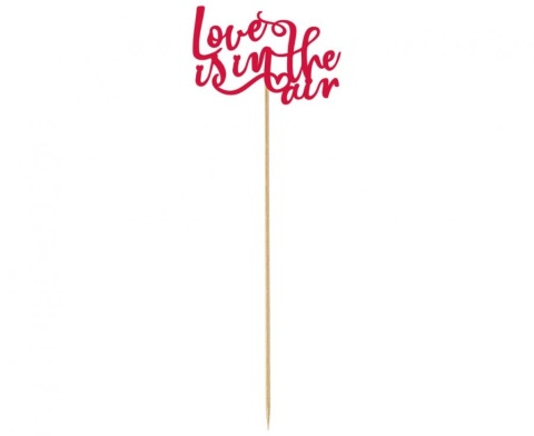 DEKORACJA PAPIEROWA NA PIKU 30cm LOVE IS IN THE AIR PIKKER