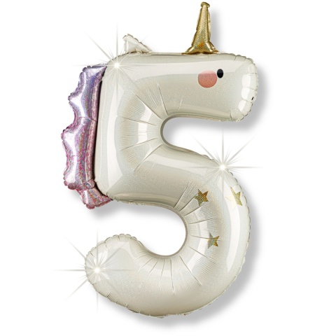 balon cyfra 5