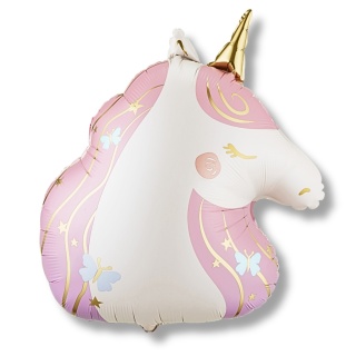 BALON FOLIOWY GŁOWA JEDNOROŻCA 78cm BALON UNICORN PARTY