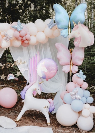 BALON FOLIOWY GŁOWA JEDNOROŻCA 78cm BALON UNICORN PARTY