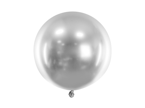 BALON LATEKSOWY GLOSSY 60cm SILVER 1szt.