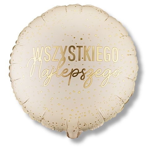 BALON URODZINOWY BEŻOWY 45cm BALON WSZYSTKIEGO NAJLEPSZEGO