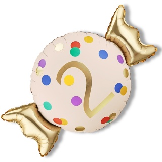 BALON URODZINOWY Z CYFRĄ 2 76cm BALON NA 2 URODZINY