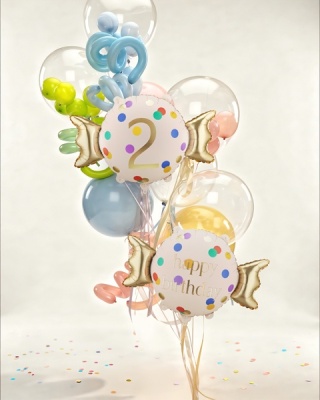 BALON URODZINOWY Z CYFRĄ 2 76cm BALON NA 2 URODZINY