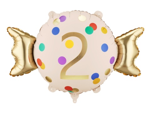 BALON URODZINOWY Z CYFRĄ 2 76cm BALON NA 2 URODZINY