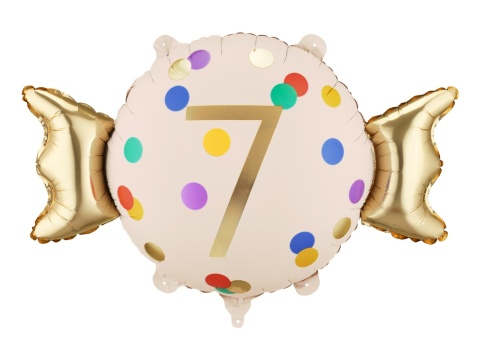 BALON URODZINOWY Z CYFRĄ 7 76cm BALON NA 7 URODZINY