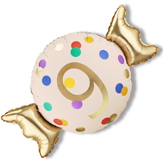BALON URODZINOWY Z CYFRĄ 9 76cm BALON NA 9 URODZINY