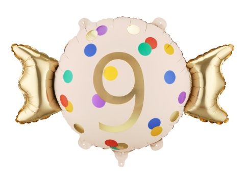 BALON URODZINOWY Z CYFRĄ 9 76cm BALON NA 9 URODZINY