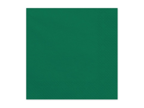CIEMNY ZIELONY SERWETKI GŁADKIE 20szt. 33x33cm ZIELONE SERWETKI DEKORACJA STOŁU