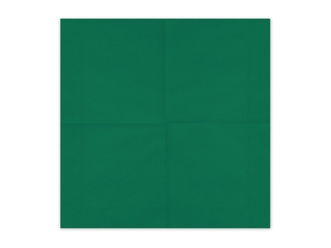 CIEMNY ZIELONY SERWETKI GŁADKIE 20szt. 33x33cm ZIELONE SERWETKI DEKORACJA STOŁU