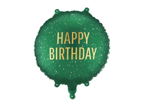 ZIELONY BALON URODZINOWY 45cm BALON HAPPY BIRTHDAY