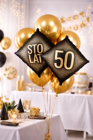 ELEGANCKI BALON NA 50 URODZINY 54cm BALON NA PIĘĆDZIESIĄTEKĘ