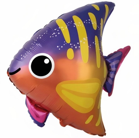 BALON FOLIOWY KOLOROWA RYBKA 67cm BALON RYBA OCEAN PARTY