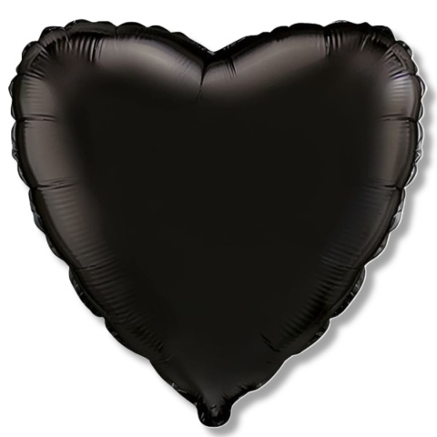 BALON FOLIOWY SERCE CZARNE 45cm FLEXMETAL BALON CZARNE SERCE