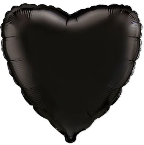 BALON FOLIOWY SERCE CZARNE 45cm FLEXMETAL BALON CZARNE SERCE