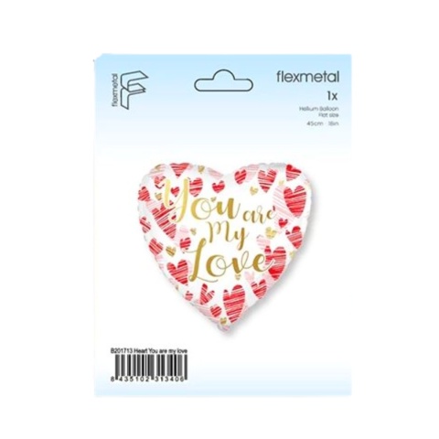 BALON SERCE YOU ARE MY LOVE 45cm BALON SERCE NA WALENTYNKI