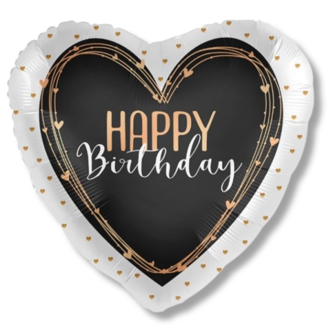 BALON URODZINOWY GLAMOUR 43cm BALON HAPPY BIRTHDAY