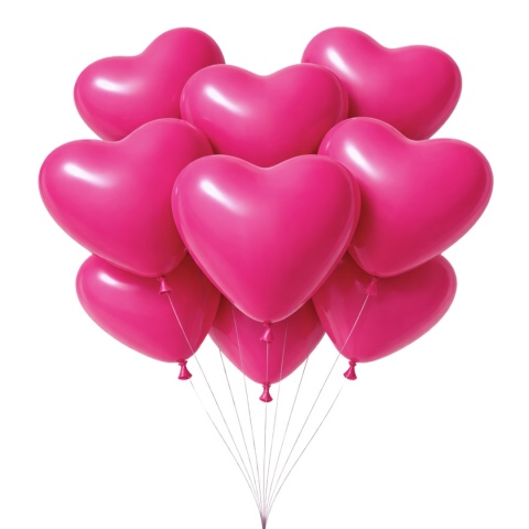 040s BALONY SERCA RÓŻOWE 28cm 10szt. BALON SERCE