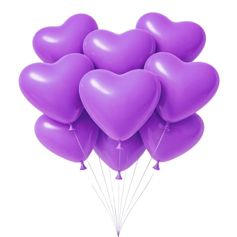 070s BALONY SERCA FIOLETOWE 28cm 100szt. BALON SERCE