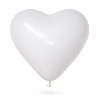 100s BALONY SERCA BIAŁE 28cm 50szt. BALON SERCE
