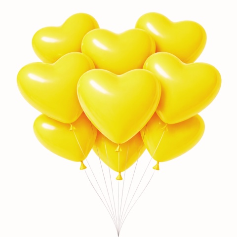 110s BALONY SERCA ŻÓŁTE 28cm 10szt. BALON SERCE