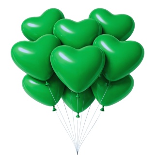 160s BALONY SERCA ZIELONE 28cm 100szt. BALON SERCE
